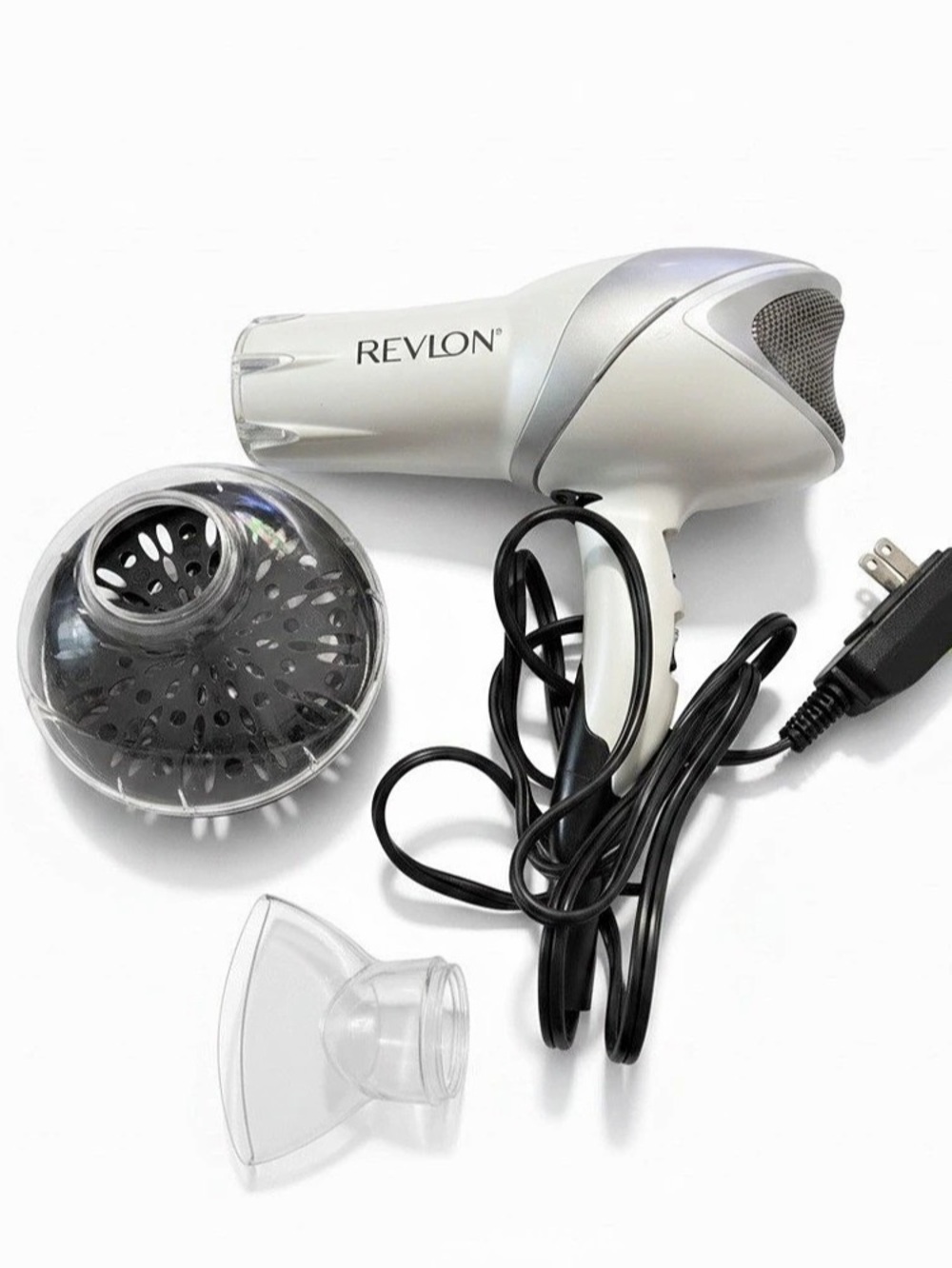 Revlon Volume Booster Hair Dryer Hair Dryer with Diffuser in White like new